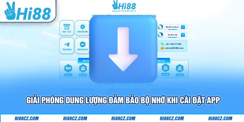 Giải phóng dung lượng đảm bảo bộ nhớ khi cài đặt app